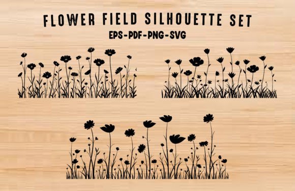 Download Wildflowers SVG Black Clipart Bundle - Bundle Collection