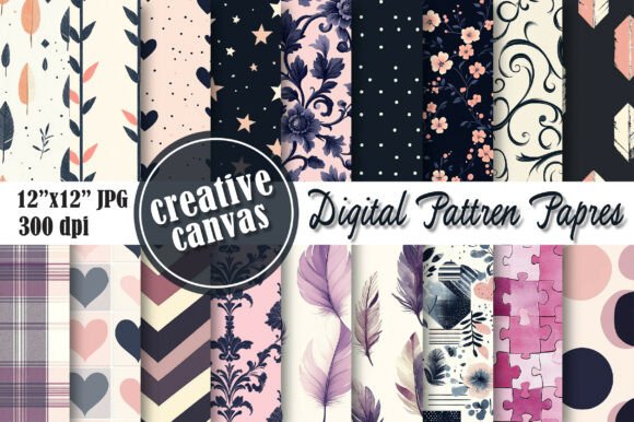 Download Boho Minimal Digital Paper Bundle - Bundle Collection