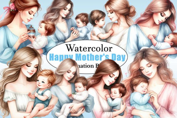Download Watercolor Happy Mother's Day PNG Bundle - Bundle Collection
