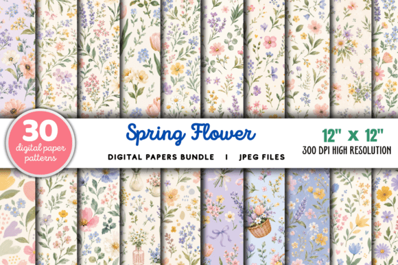 Download Spring Flower Pattern Floral Bundle - Bundle Collection