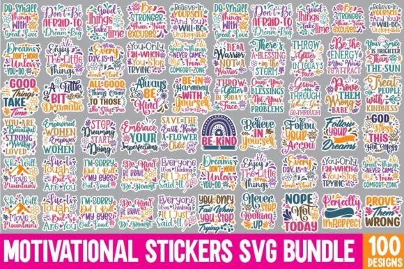 Download Funny Motivational Stickers SVG Bundle - Bundle Collection