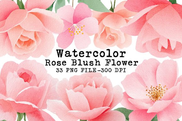 Download Rose Clipart Bundle Blush Flower - Bundle Collection