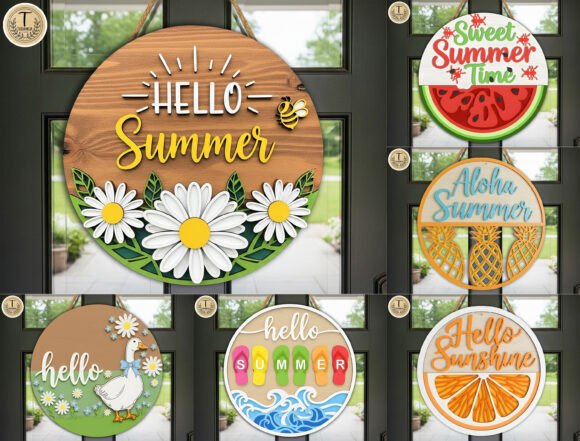Download Summer Door Sign Bundle SVG - Bundle Collection