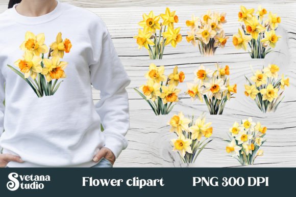 Download Flower Daffodils Clipart Design Bundle - Bundle Collection