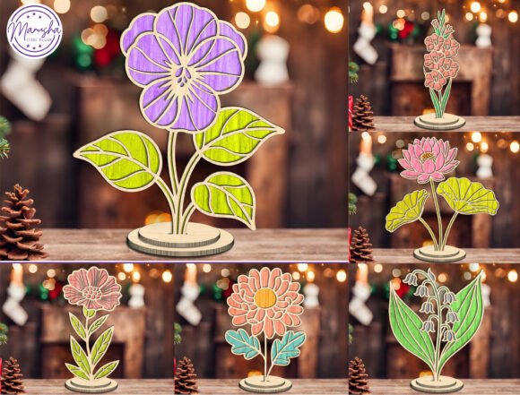 Download 3D Flower Stand SVG Bundle - Bundle Collection