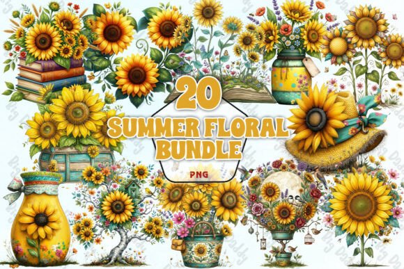 Download Rustic Summer Floral Bundle PNG - Bundle Collection