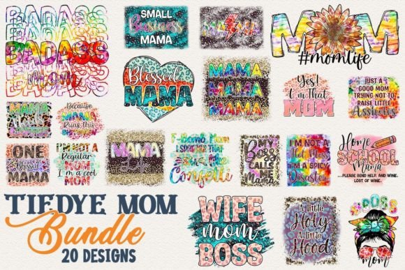 Download Tie Dye Mom - Mother's Day PNG Bundle - Bundle Collection