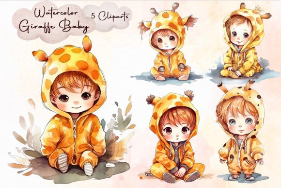 Download Watercolor Giraffe Baby Bundle - Bundle Collection