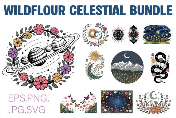 Download Wildflower Celestial Boho Bundle - Bundle Collection