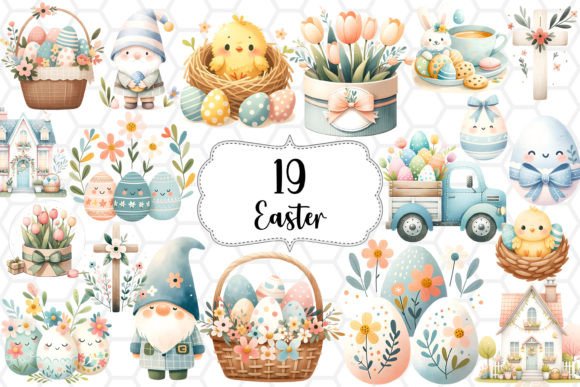 Download Cute Easter Clipart Bundle - Bundle Collection