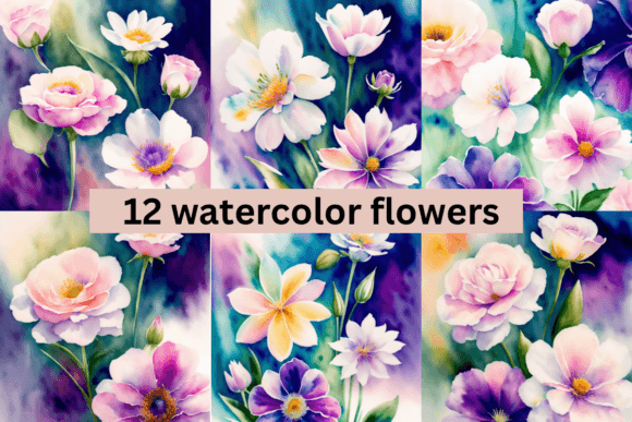 Download Watercolor Flowers Bundle - Bundle Collection