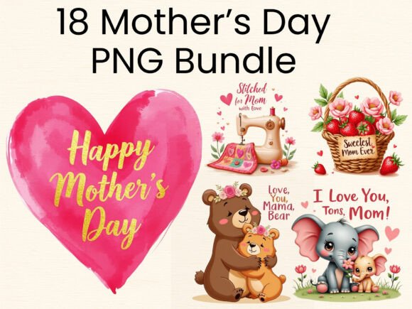 Download Mother's Day PNG Bundle, Floral Mom Png - Bundle Collection