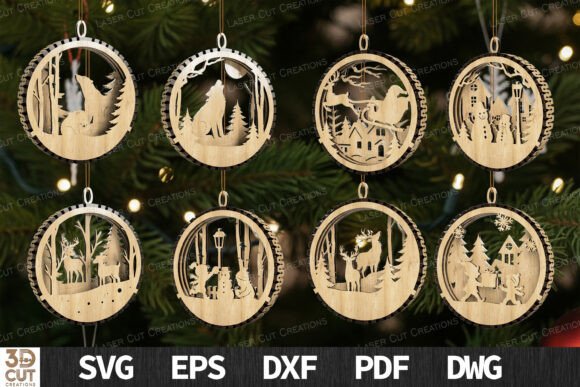 Download Christmas Layered Ornaments Bundle - Bundle Collection