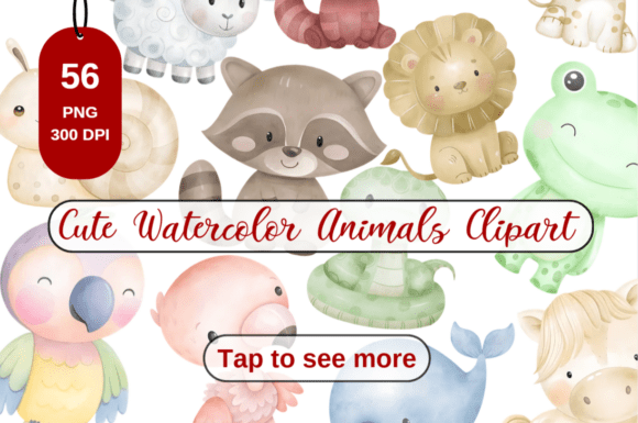 Download Cute Watercolor Animals Clipart Bundle - Bundle Collection