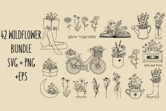 Download Wildflowers Svg Bundle Flower Svg Art - Bundle Collection