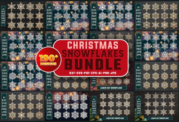 Download Christmas Ornaments Snowflake Bundles 02 - Bundle Collection