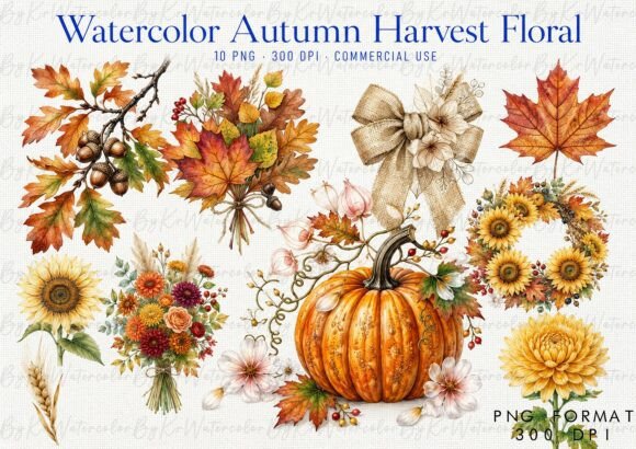 Download Autumn Harvest Floral Bundle - Bundle Collection