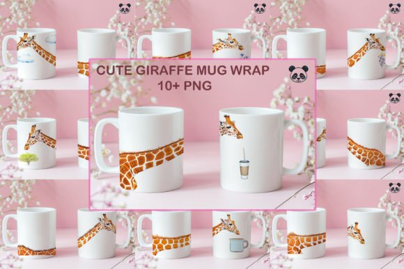 Download Cute Giraffe Mug Wrap Sublimation Bundle - Bundle Collection